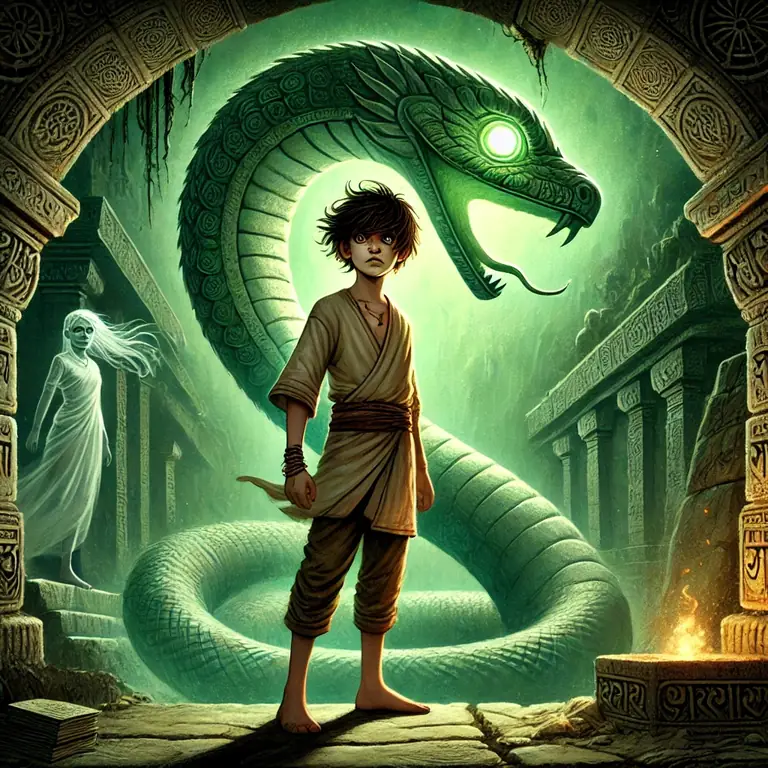Featured illustration for The Secret of the Serpent Stone on Prose Potato