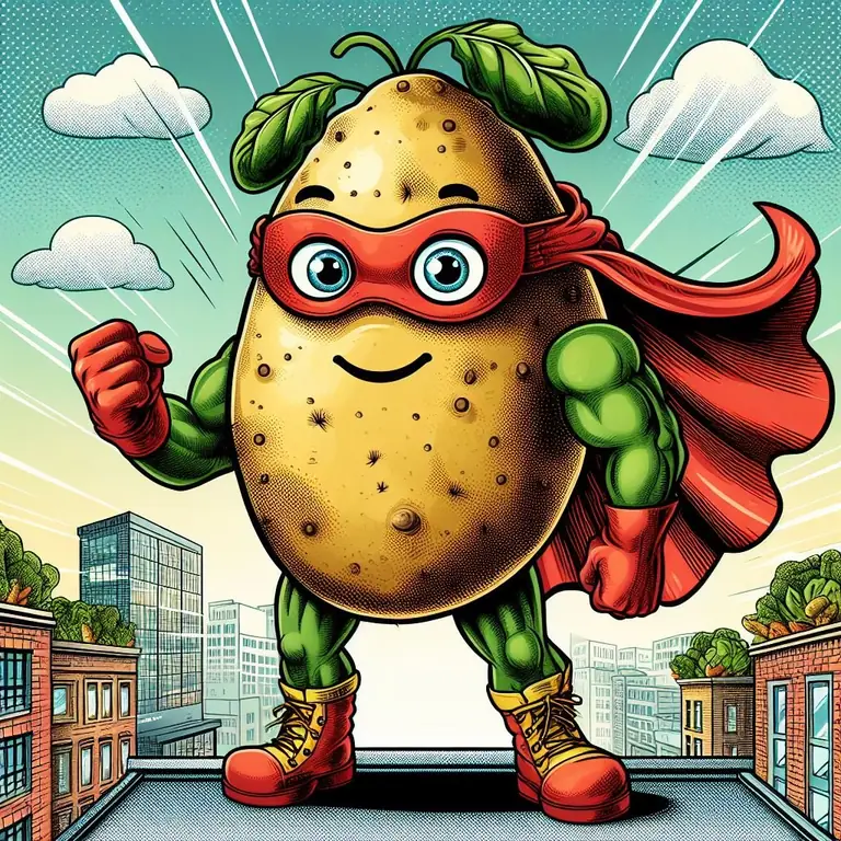 Featured illustration for The Spud-tacular Misadventures of Potato on Prose Potato